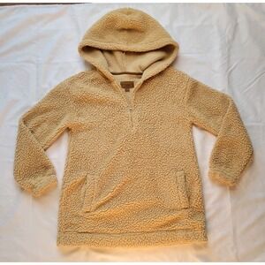 Koolaburra by UGG Tan Beige Sherpa Hoodie Women's X-Small Zip Fleece Sweatshirt
